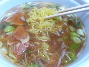 出来上がったラーメン