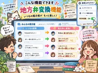 投稿メッセージを「地方弁」に自動変換！？